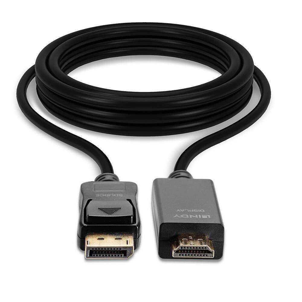 LINDY  Lindy 36923 Videokabel-Adapter 3 m DisplayPort HDMI Typ A (Standard) Schwarz 