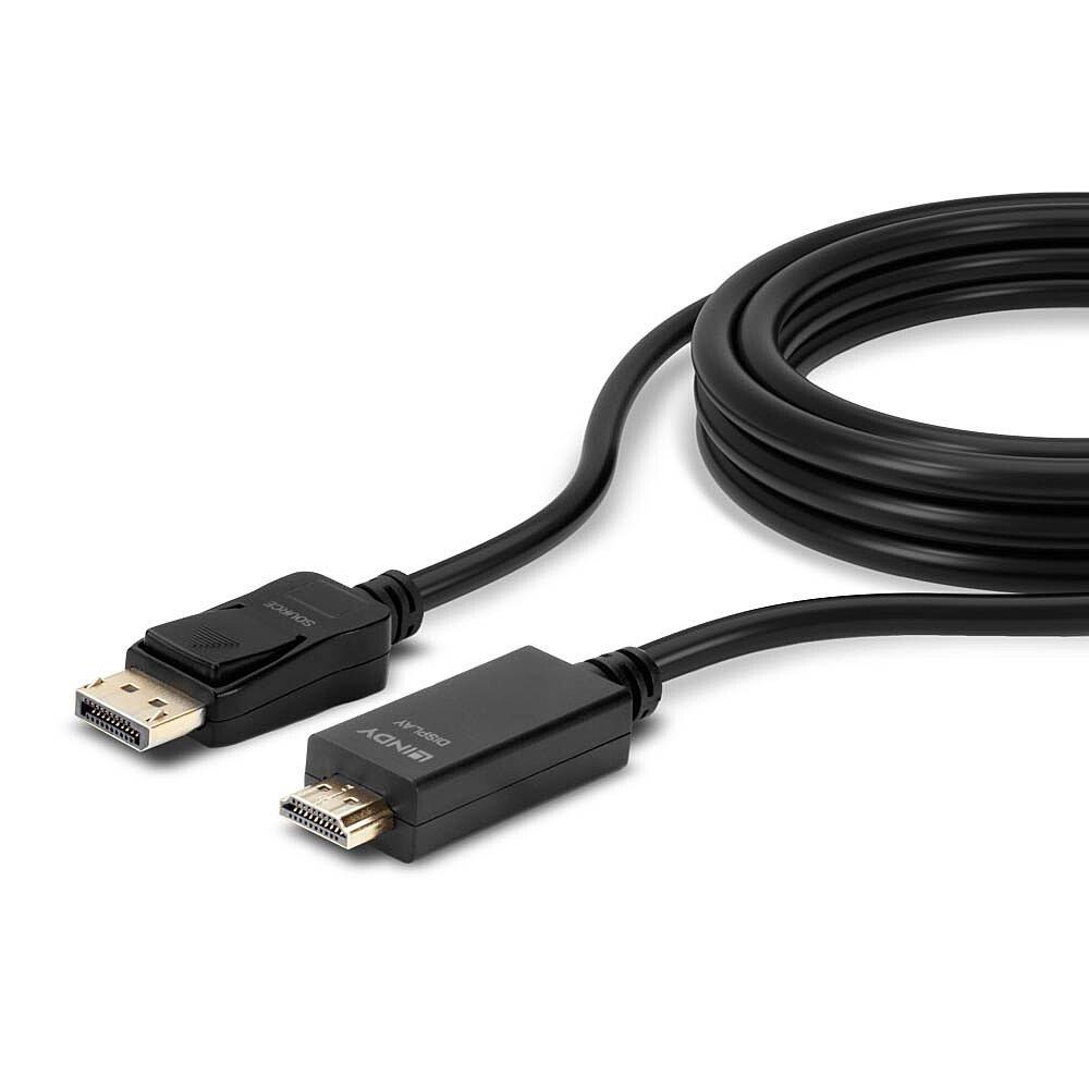 LINDY  Lindy 36923 cavo e adattatore video 3 m DisplayPort HDMI tipo A (Standard) Nero 