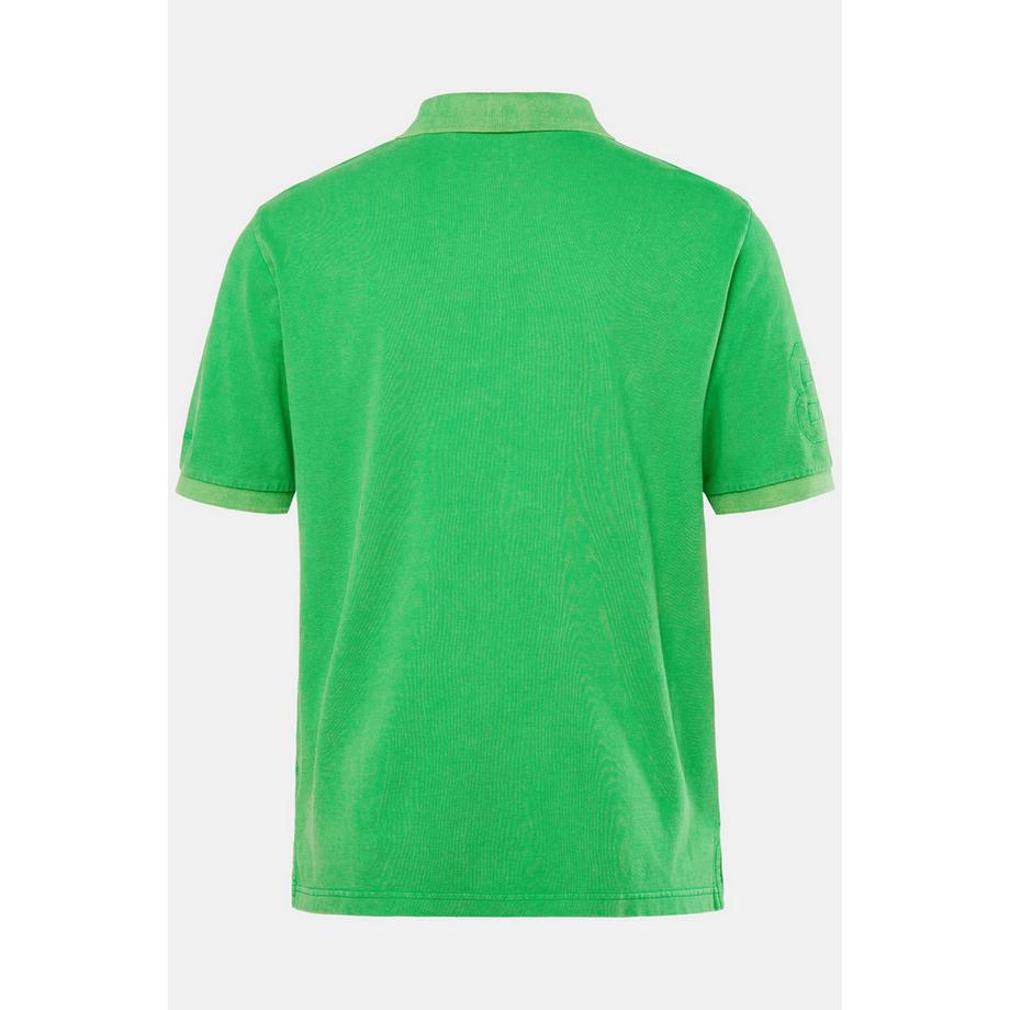 JP1880 Piqué Halbarm Poloshirt Vintage Look mit Badges  