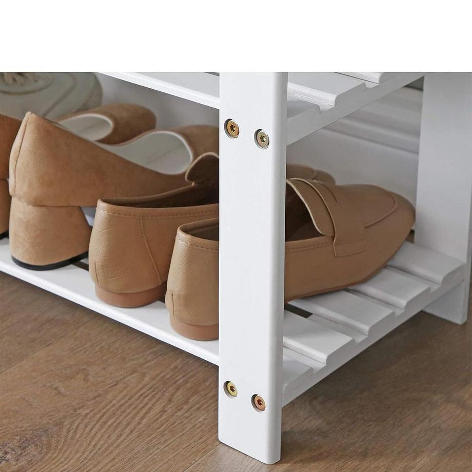 Northio Panca in bambù per scarpe - 2 livelli  