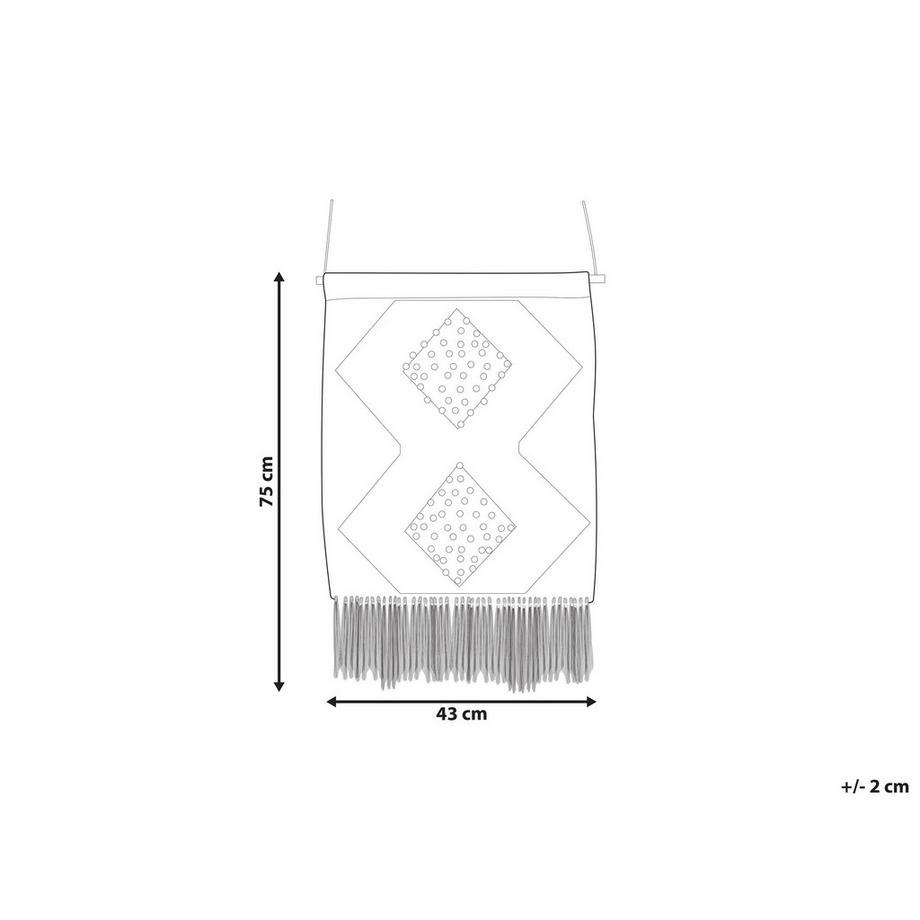 Beliani Suspension murale en tissu en Coton Boho SABO  