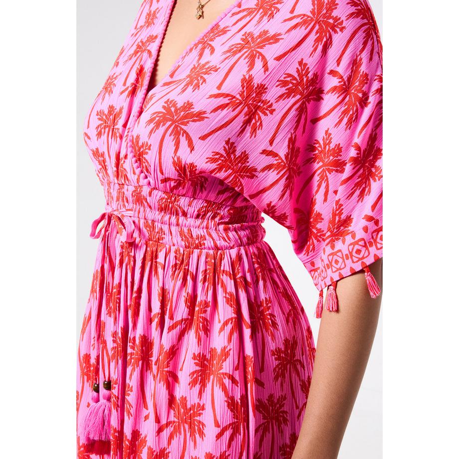 Joe Browns Maxikleid Palmenprint Fledermausärmel  
