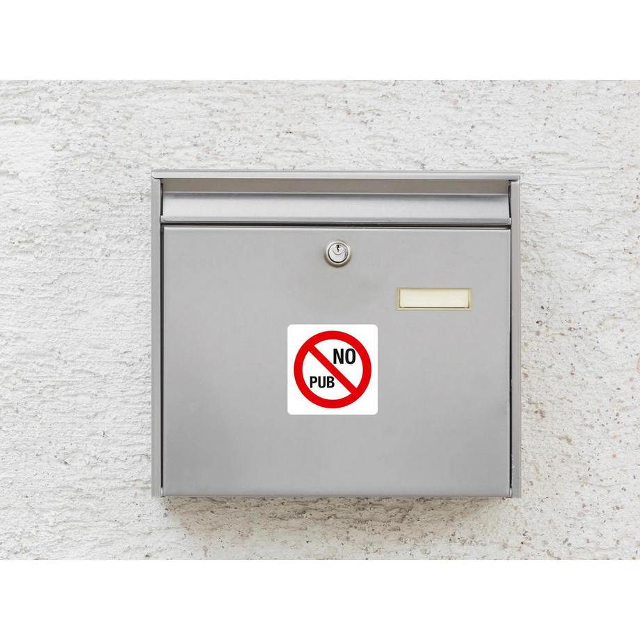 Exacompta Panneau PVC adhésif antidérapant No pub 10 cm  