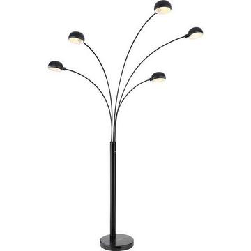 Lampadaire Seymour métal noir 5xE14