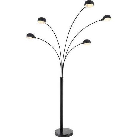 mutoni Lampadaire Seymour métal noir 5xE14  