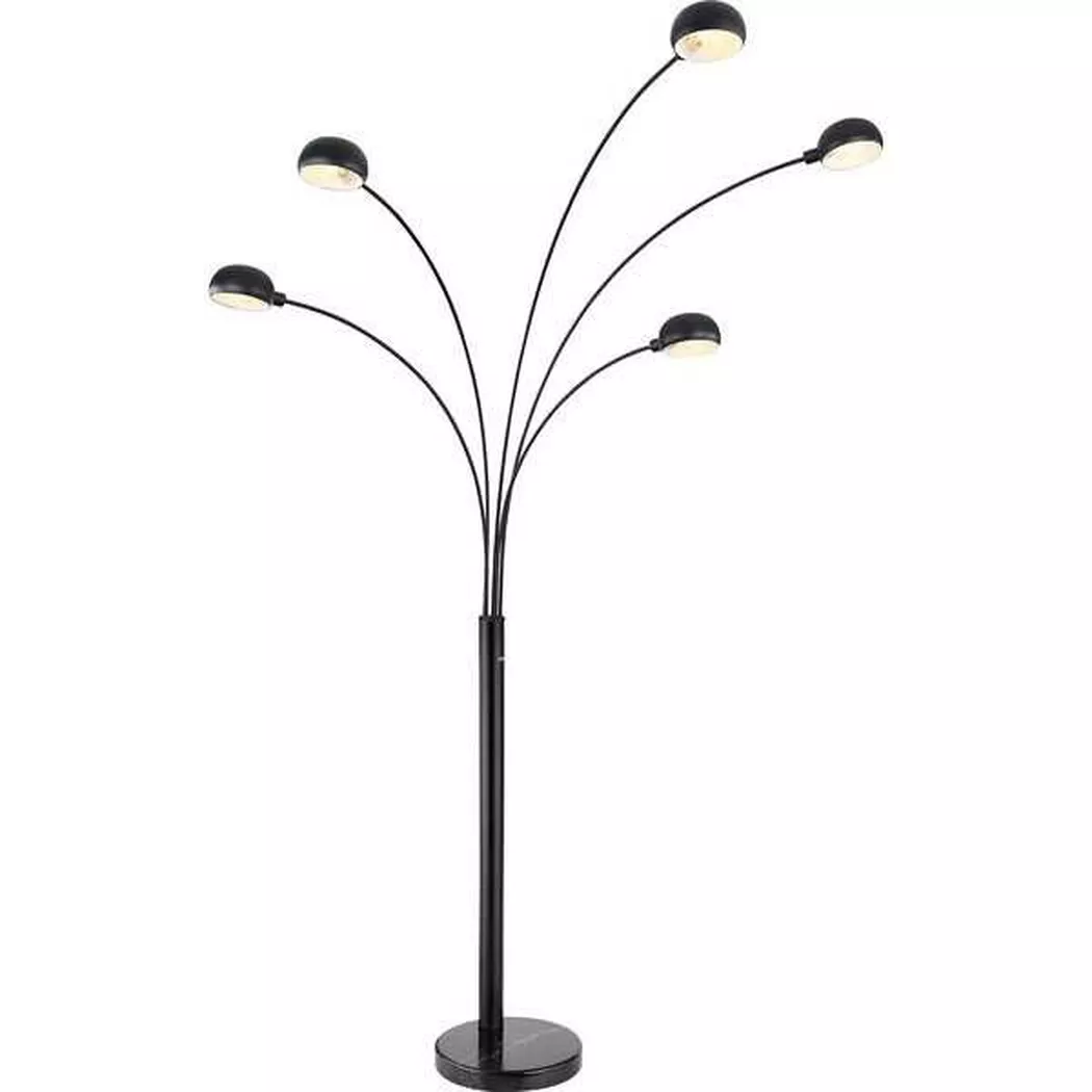 mutoni – Stehleuchte Seymour Metall 5xE14, One Size, Schwarz