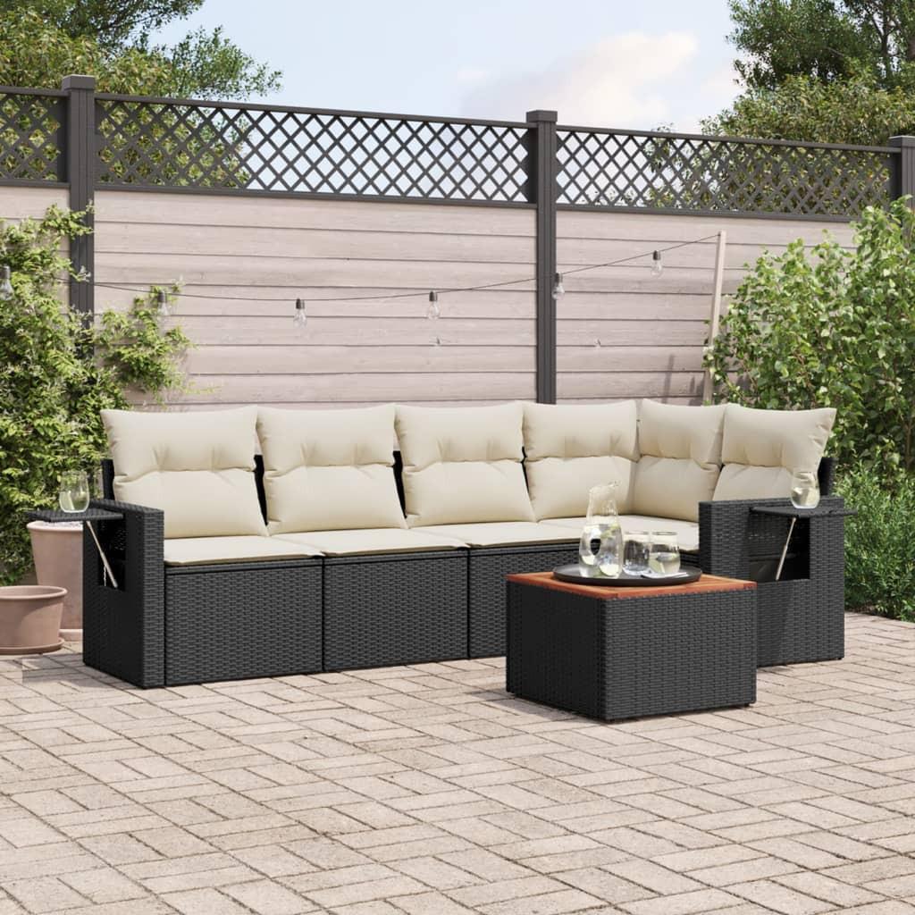 VidaXL set divano da giardino Polirattan  