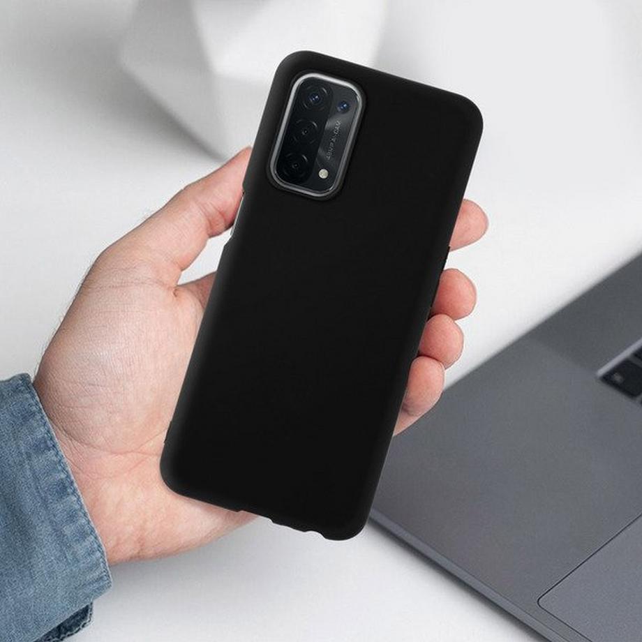 Avizar  Coque Oppo A54 5G et A74 5G Souple Noir 