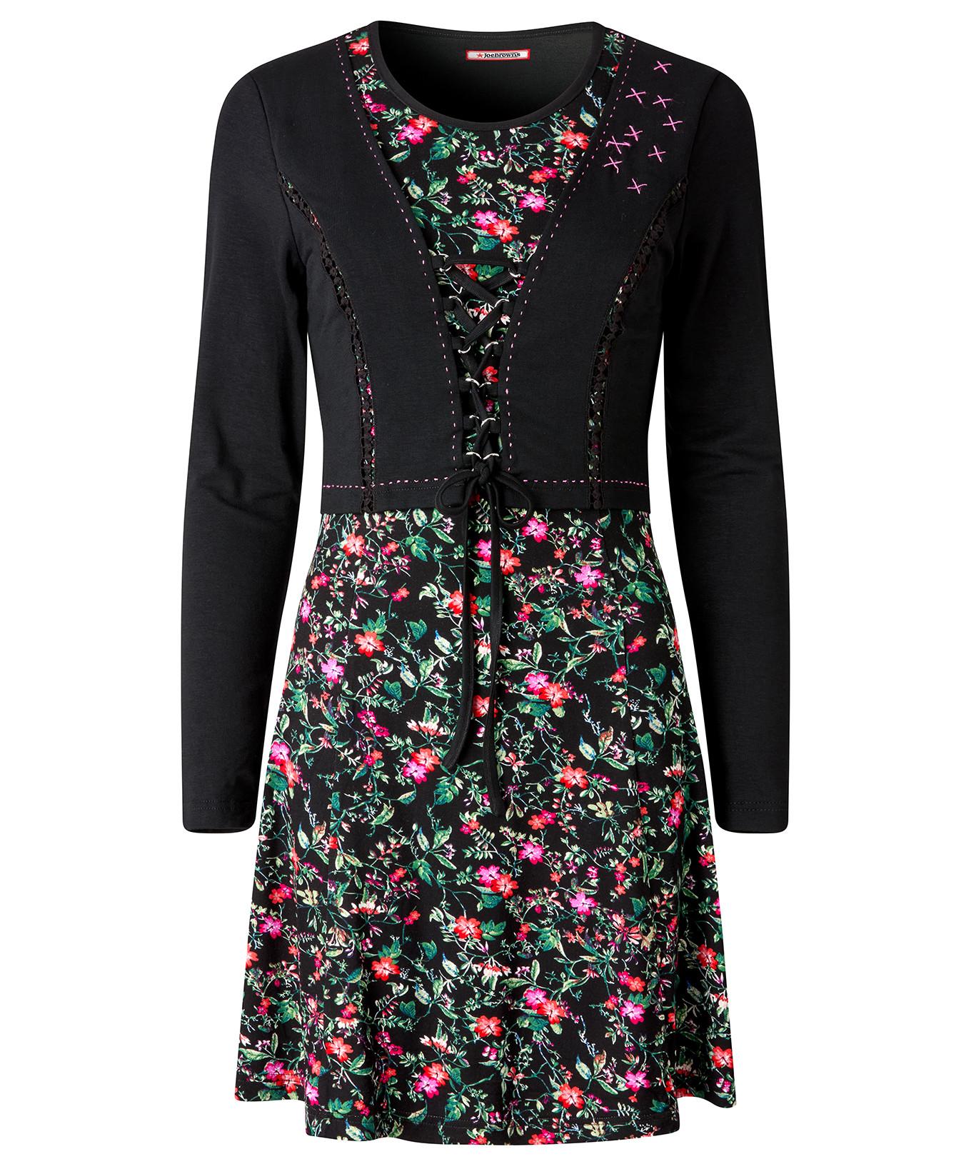 Joe Browns Tunica Jersey Fantasia Floreale Effetto Cardigan  