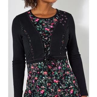 Joe Browns Tunica Jersey Fantasia Floreale Effetto Cardigan  