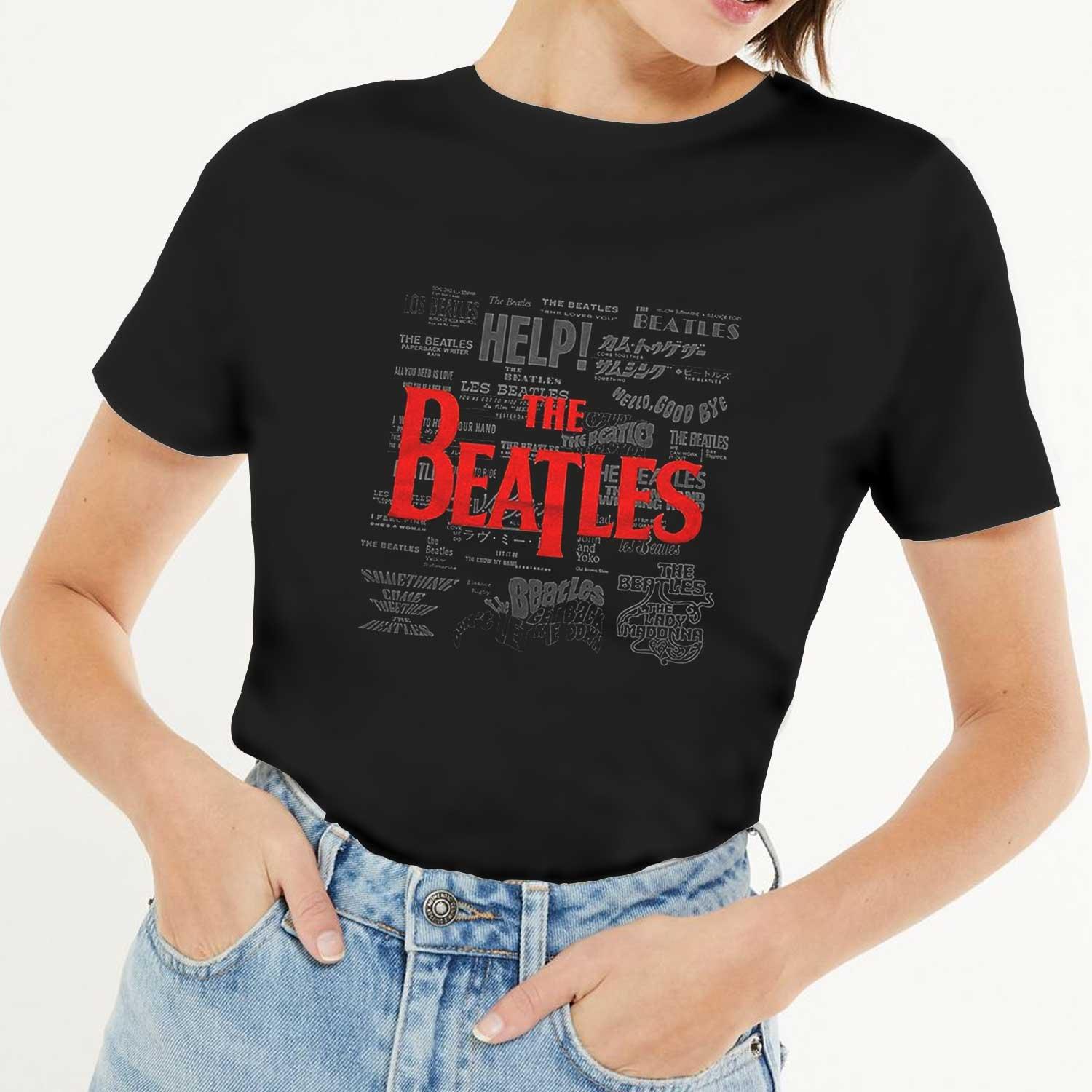 The Beatles Logo Print T-Shirt  