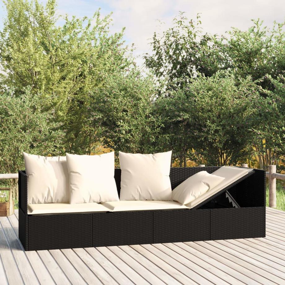 VidaXL Outdoor loungebett poly-rattan  