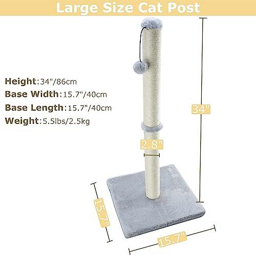 Alopini  Ultimative Kratzbäume für Katzen, Sisalpfosten, Ersatzpfosten für Kratzbaum, Kratzbrett mit Plüsch 