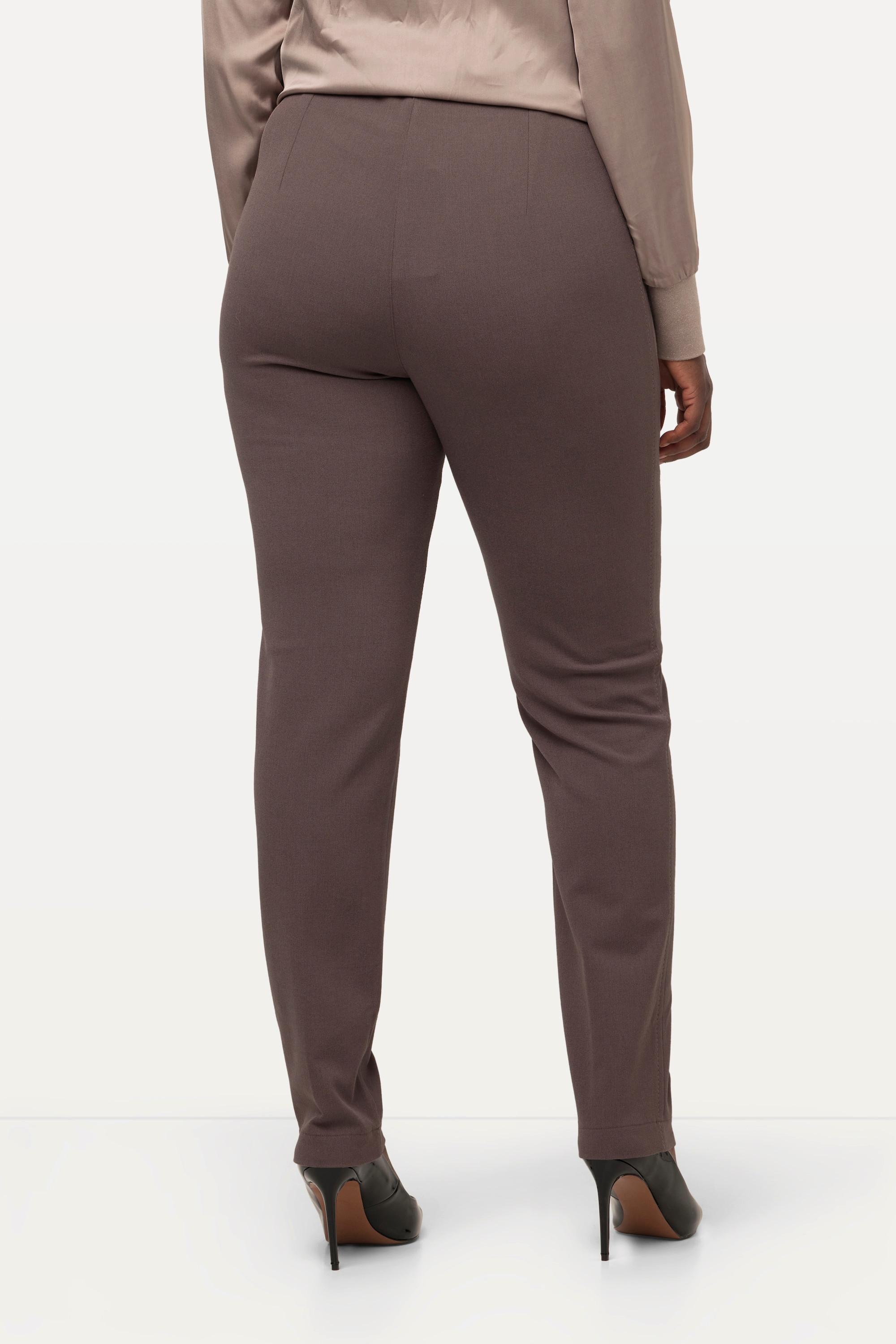 Ulla Popken  Pantalon avec surpiqûre sur le côté, taille élastique 