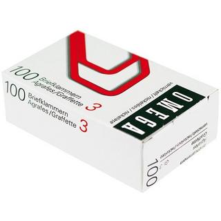 OMEGA OMEGA Büroklammern Gr.3 3/100 vernickelt, 28mm 100 Stück  