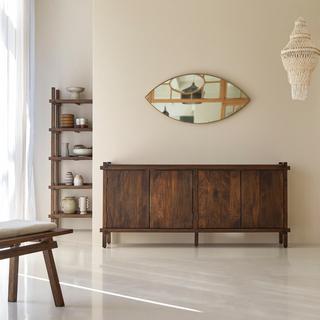 Tikamoon Sideboard aus massivem Mangoholz 190 cm Arko  