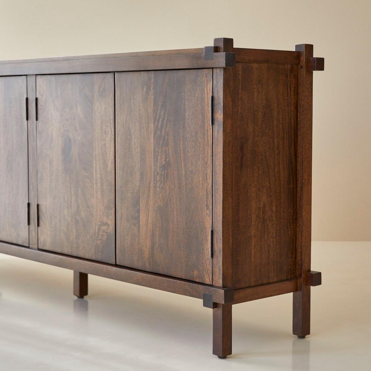 Tikamoon Sideboard aus massivem Mangoholz 190 cm Arko  