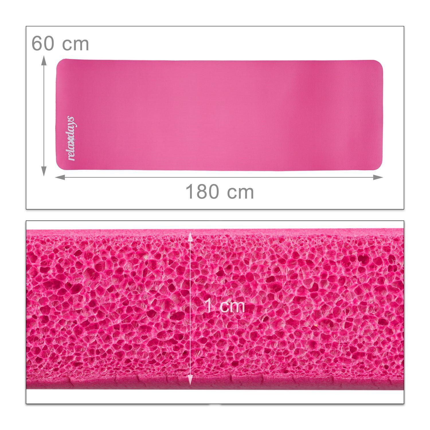 B2X  Tapis de yoga 1 cm d'épaisseur couleur unie 