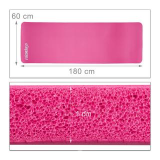 B2X  Tapis de yoga 1 cm d'épaisseur couleur unie 