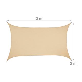 B2X Voile d'ombrage rectangulaire couleur sable  