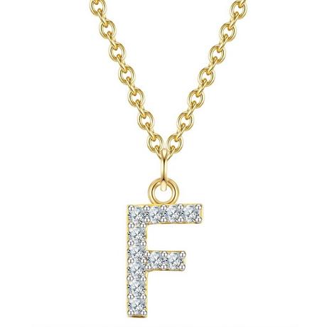 Glanzstücke München  Femme Collier en argent Lettre F 