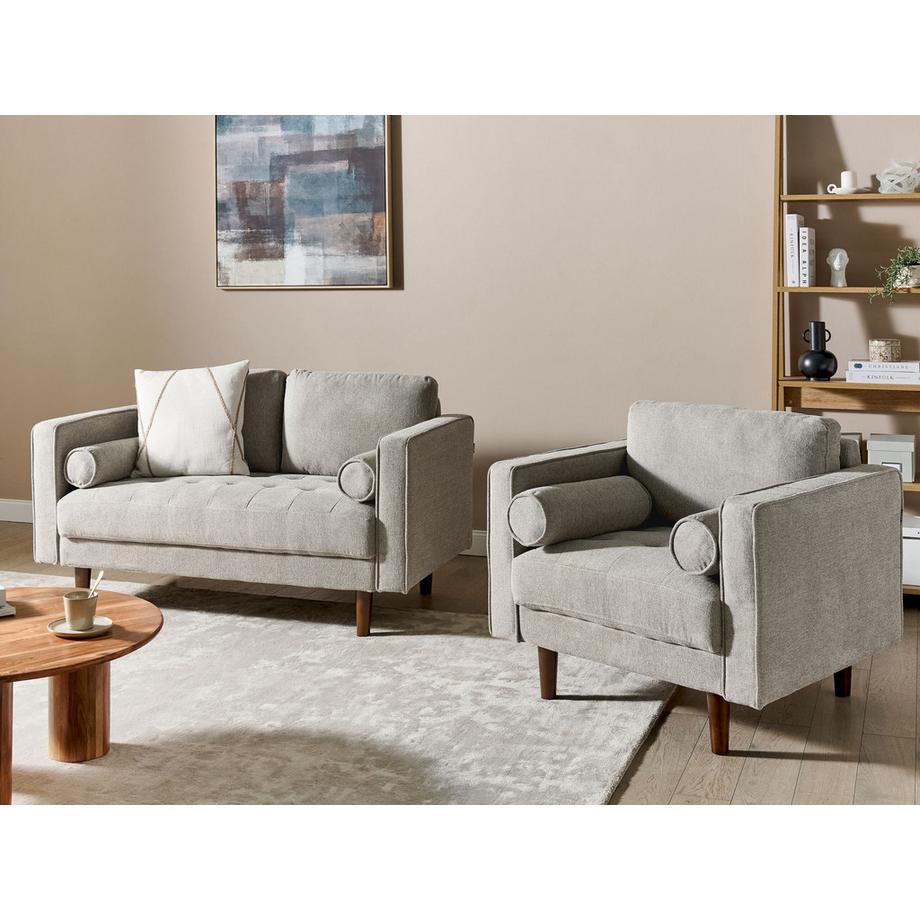 Beliani Wohnzimmer Set aus Stoff Retro NURMO  