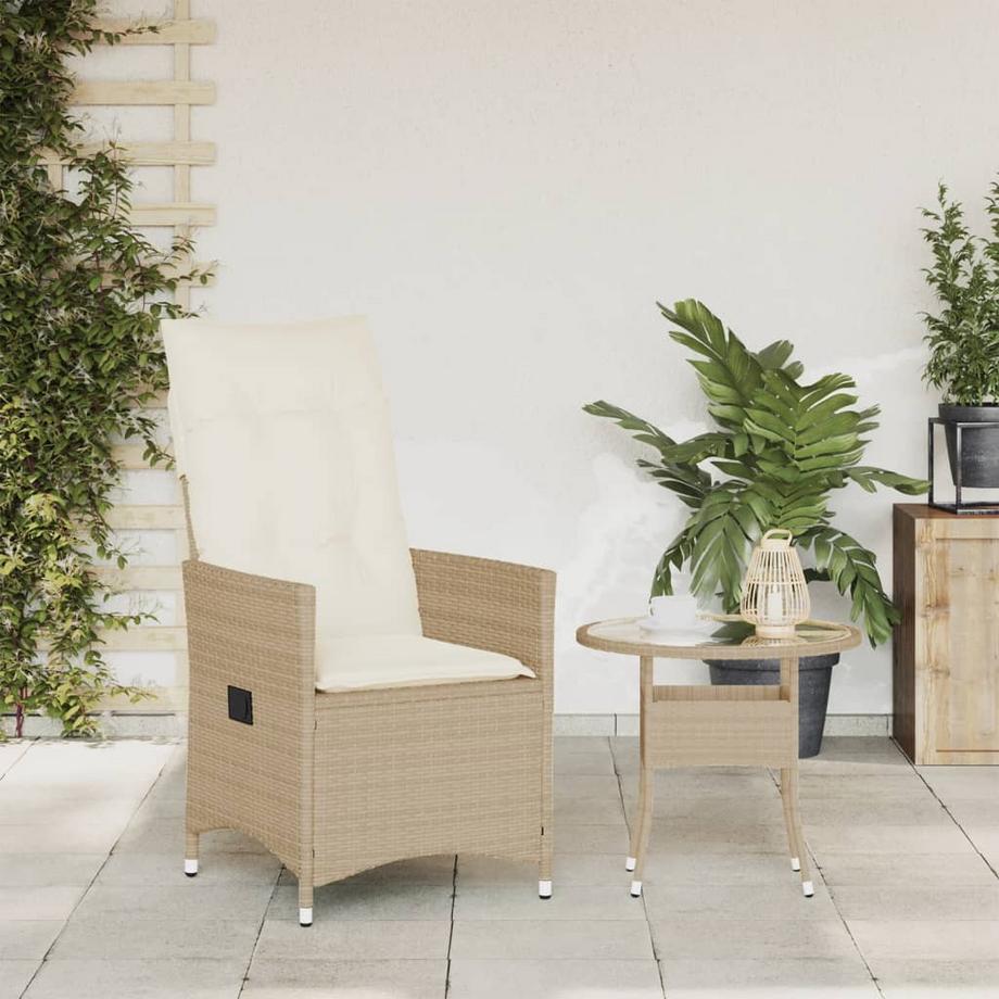 VidaXL Gartensessel verstellbar poly-rattan  