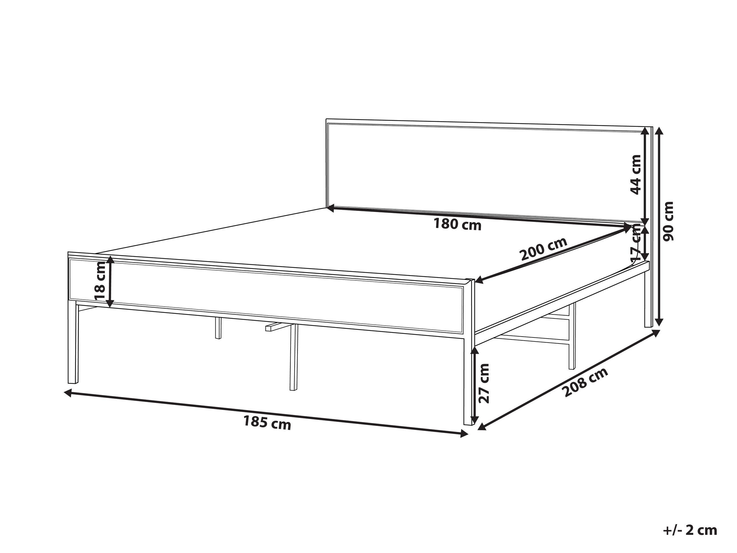 Beliani Letto en Ferro Moderno AVANTON  