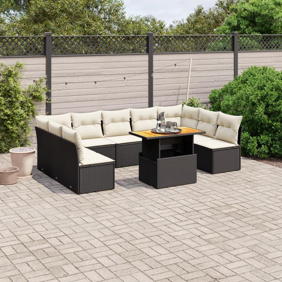 VidaXL set divano da giardino Polirattan  