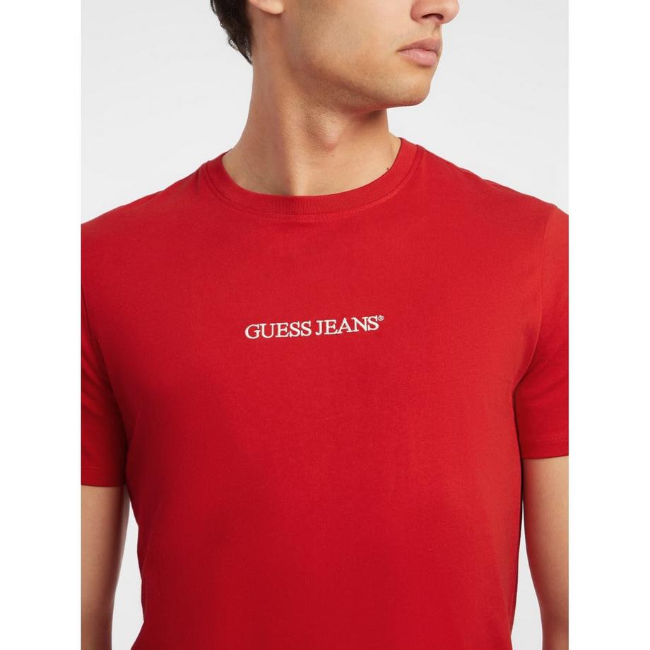 GUESS Slim Fit T-Shirt mit gesticktem Logo  
