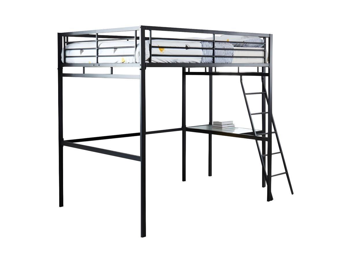 Vente-unique Lit mezzanine CASUAL II plateforme bureau  