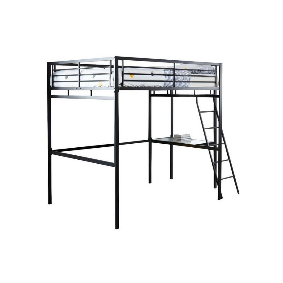 Vente-unique Lit mezzanine CASUAL II plateforme bureau  
