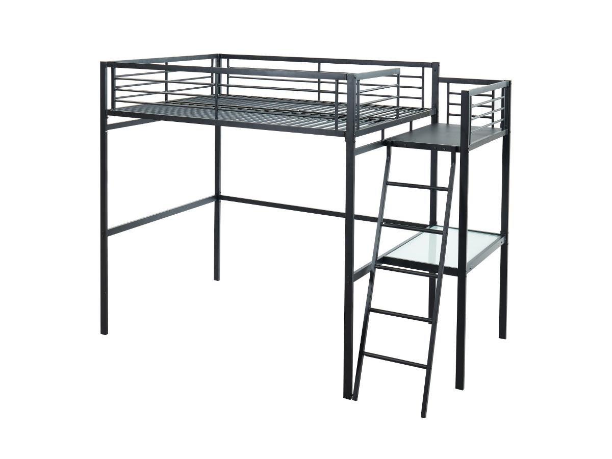 Vente-unique Lit mezzanine CASUAL II plateforme bureau  