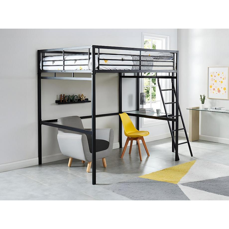 Vente-unique Lit mezzanine CASUAL II plateforme bureau  