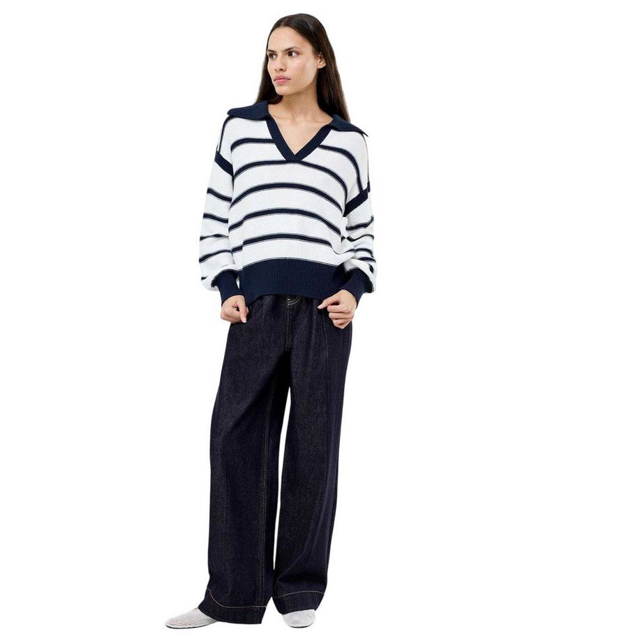 FRENCH CONNECTION Maglione a Righe Collo a V  