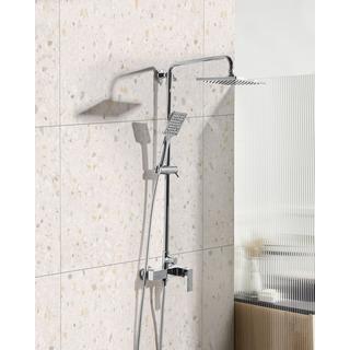 Beliani Ensemble de douche avec mitigeur et douche de pluie en Laiton Moderne CATAGENA  