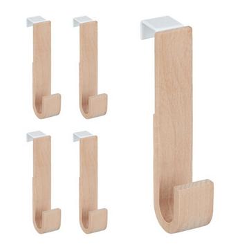 Set di 5 ganci per porta in legno