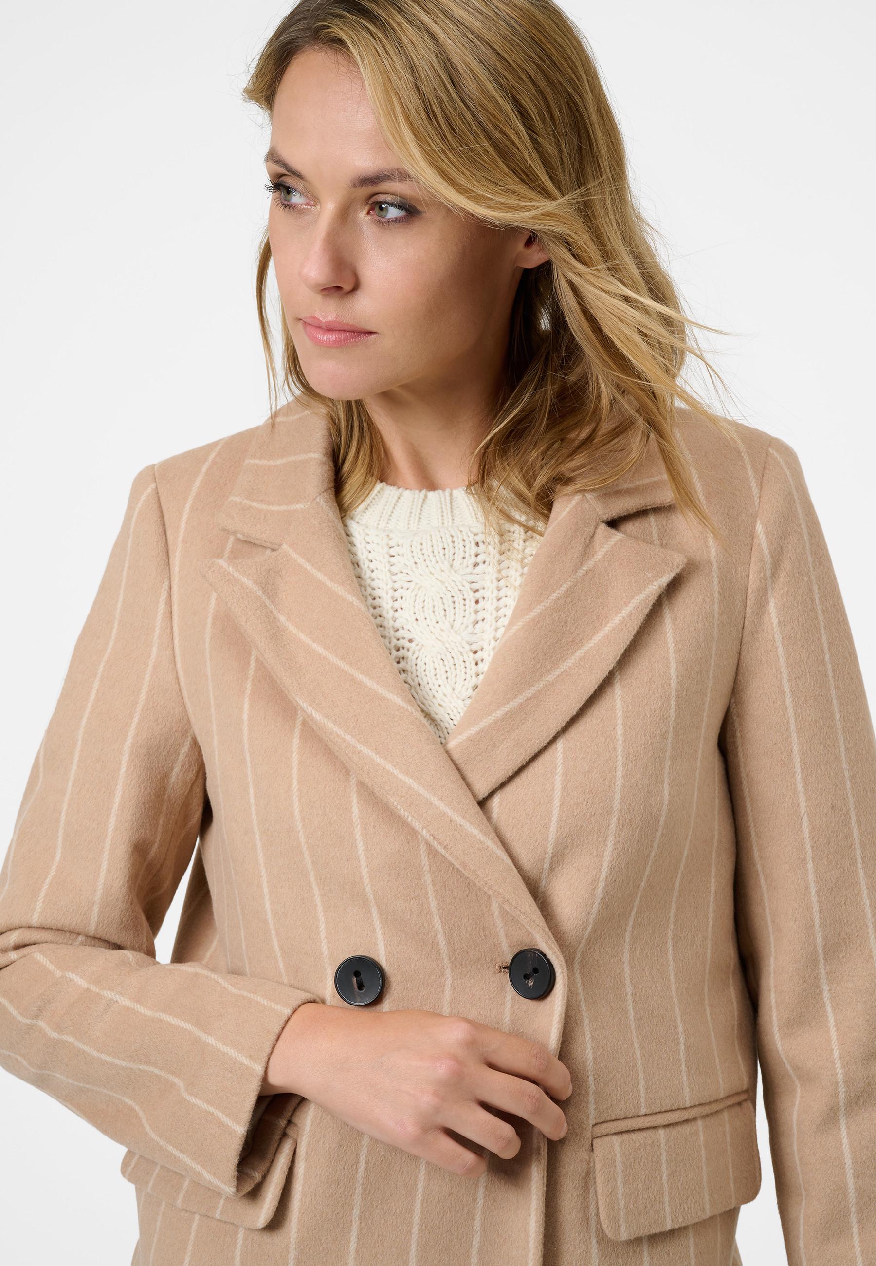 RICANO  Manteau  Valia, en beige avec des rayures blanches 