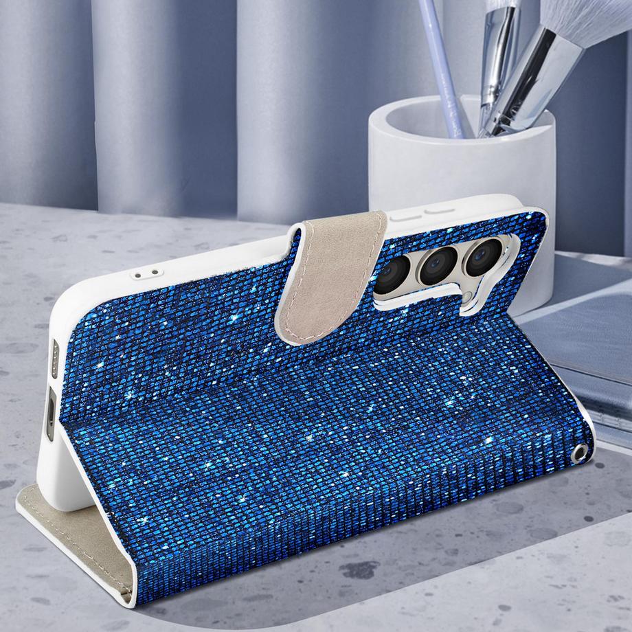 Avizar  Étui Paillette Samsung S23 Bleu 