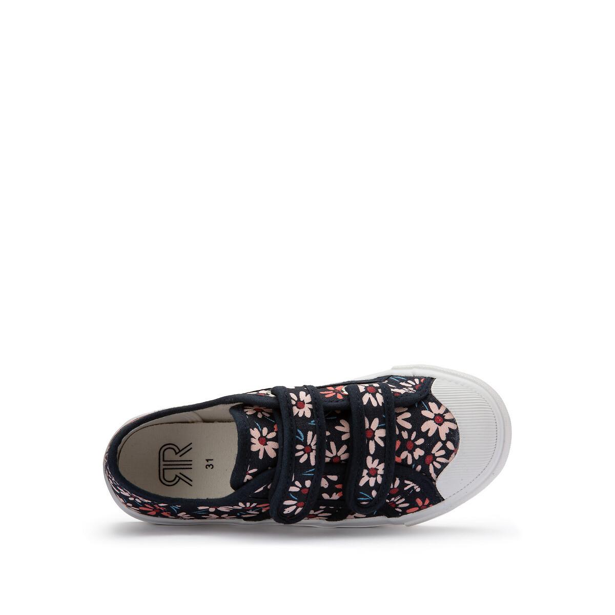 La Redoute Collections  Canvas-Sneakers mit Blumenprint und Klettverschluss 