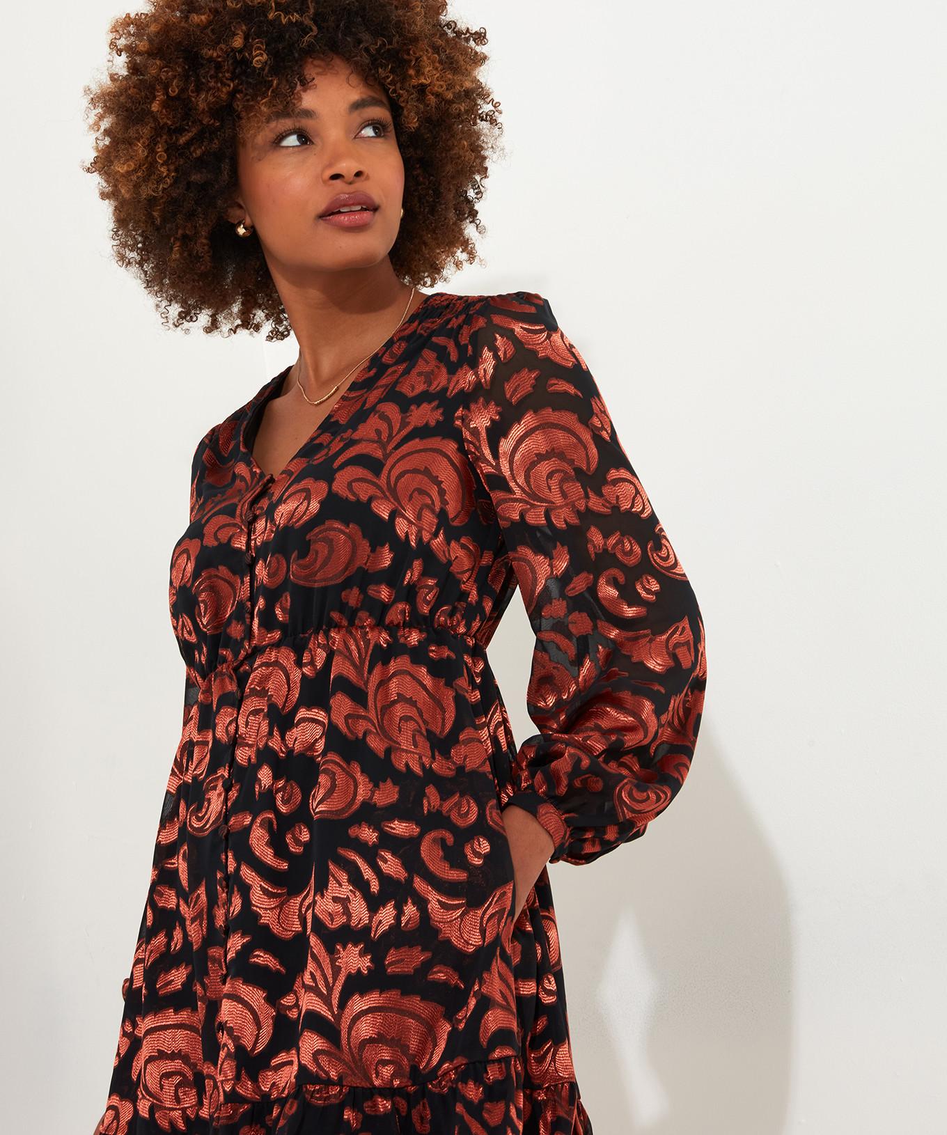 Joe Browns  Robe Tunique Col V Florale 