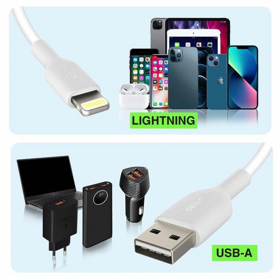 belkin  Belkin USB / Lightning Kabel 15cm Weiß 
