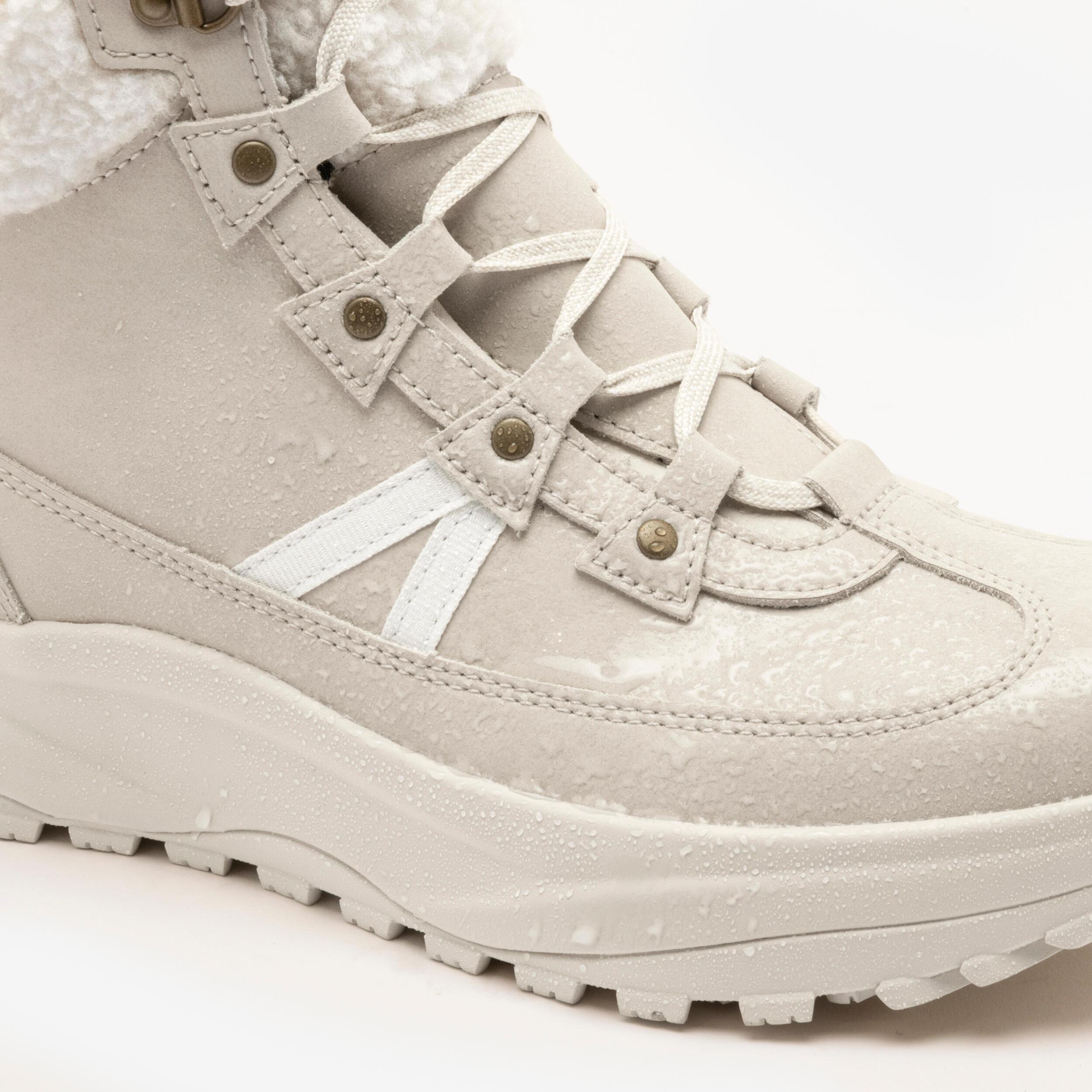 QUECHUA  Chaussures de randonnée neige femme NH500 Mid cuir imperméable 