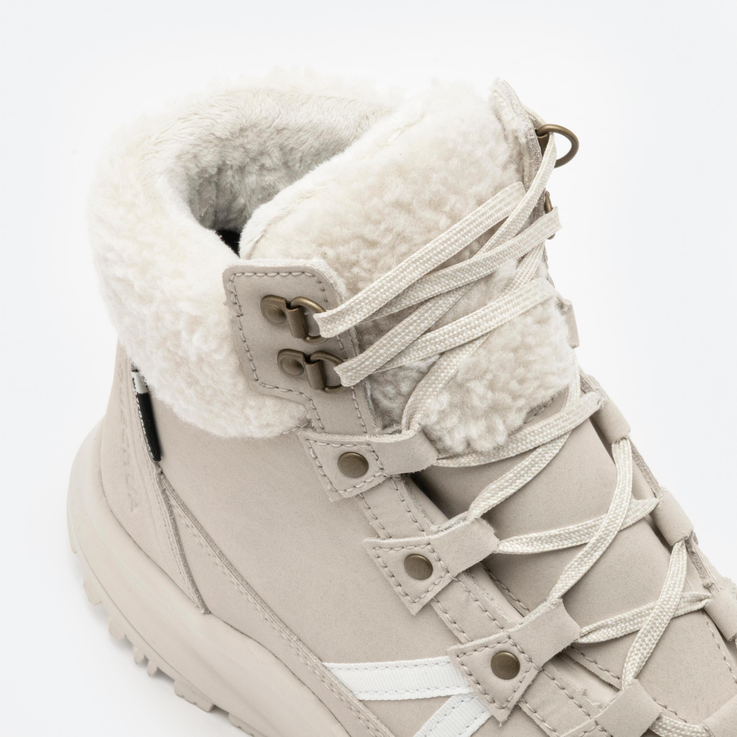 QUECHUA  Chaussures de randonnée neige femme NH500 Mid cuir imperméable 