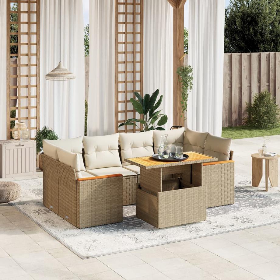 VidaXL set divano da giardino Polirattan  