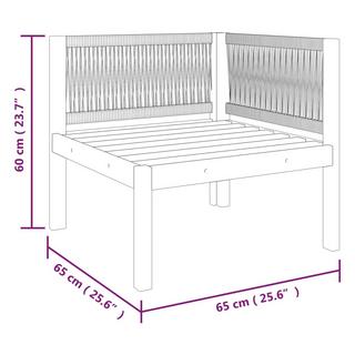 VidaXL Gartensofa akazienholz  