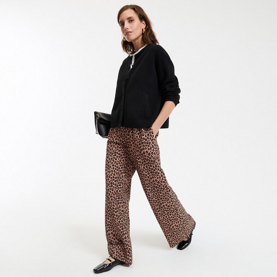 La Redoute Collections Pantalon Large Imprimé Léopard  