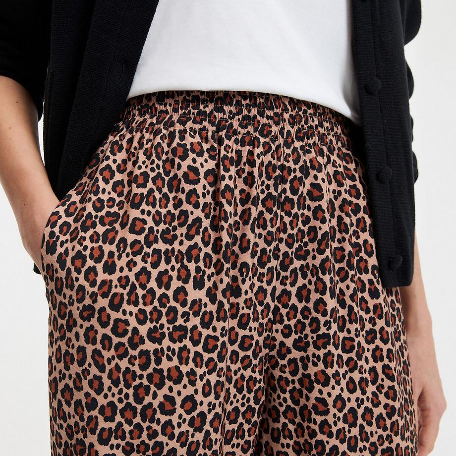 La Redoute Collections Pantalon Large Imprimé Léopard  