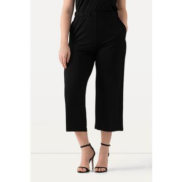 Culottes in tessuto fluente con taglio della gamba ampio e lungo fino al polpaccio e cintura elastica