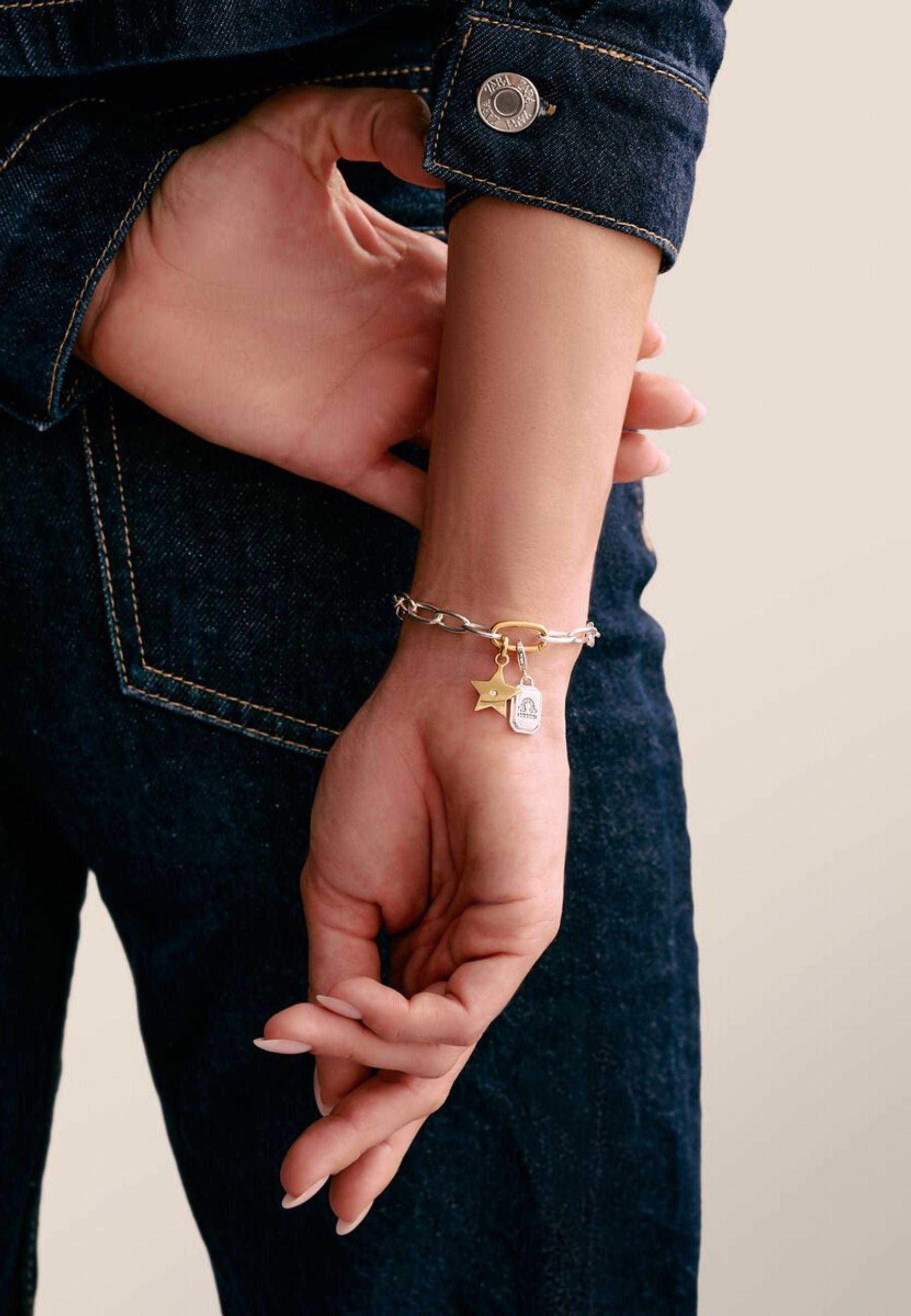 Thomas Sabo  Charm-Anhänger Stern mitem Stein Connect veret 